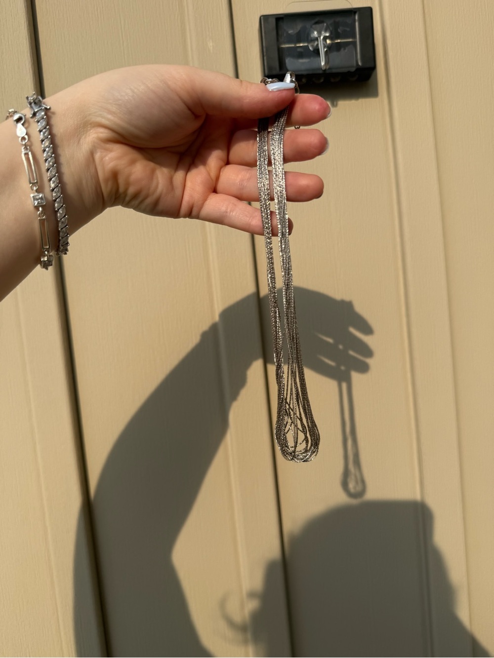 925 Silver & liquid Silver Italy Necklace Multi-strand - Picture 6 of 12